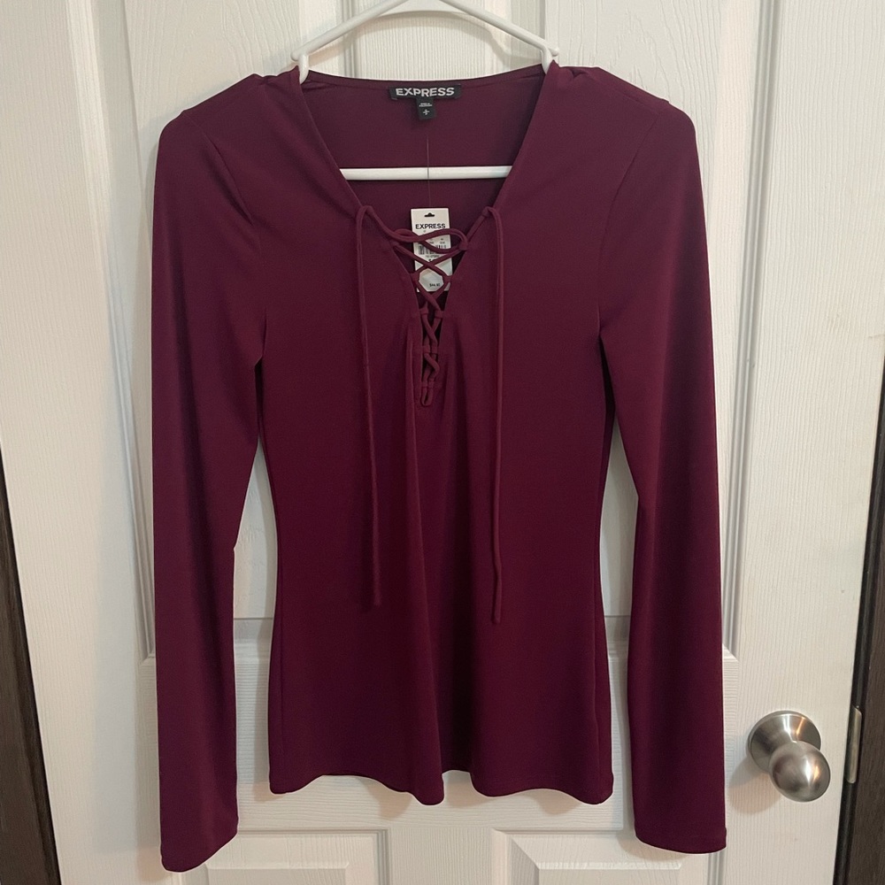 Maroon Long Sleeve Top
